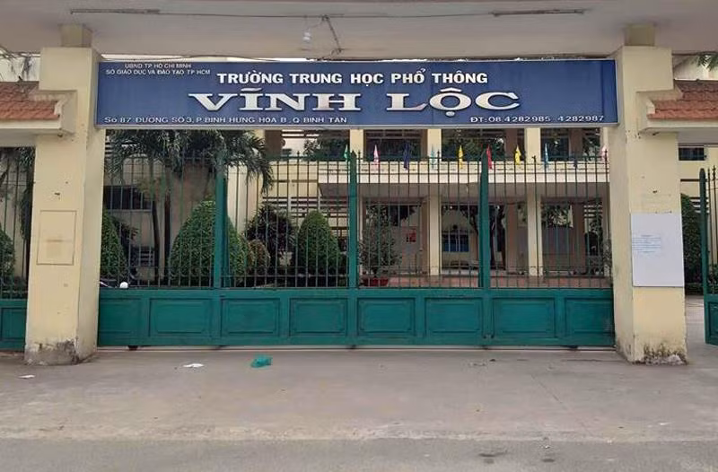 Trường Trung học phổ thông Vĩnh Lộc. (Ảnh: H.L) Trường Trung học phổ thông Vĩnh Lộc. (Ảnh: H.L)