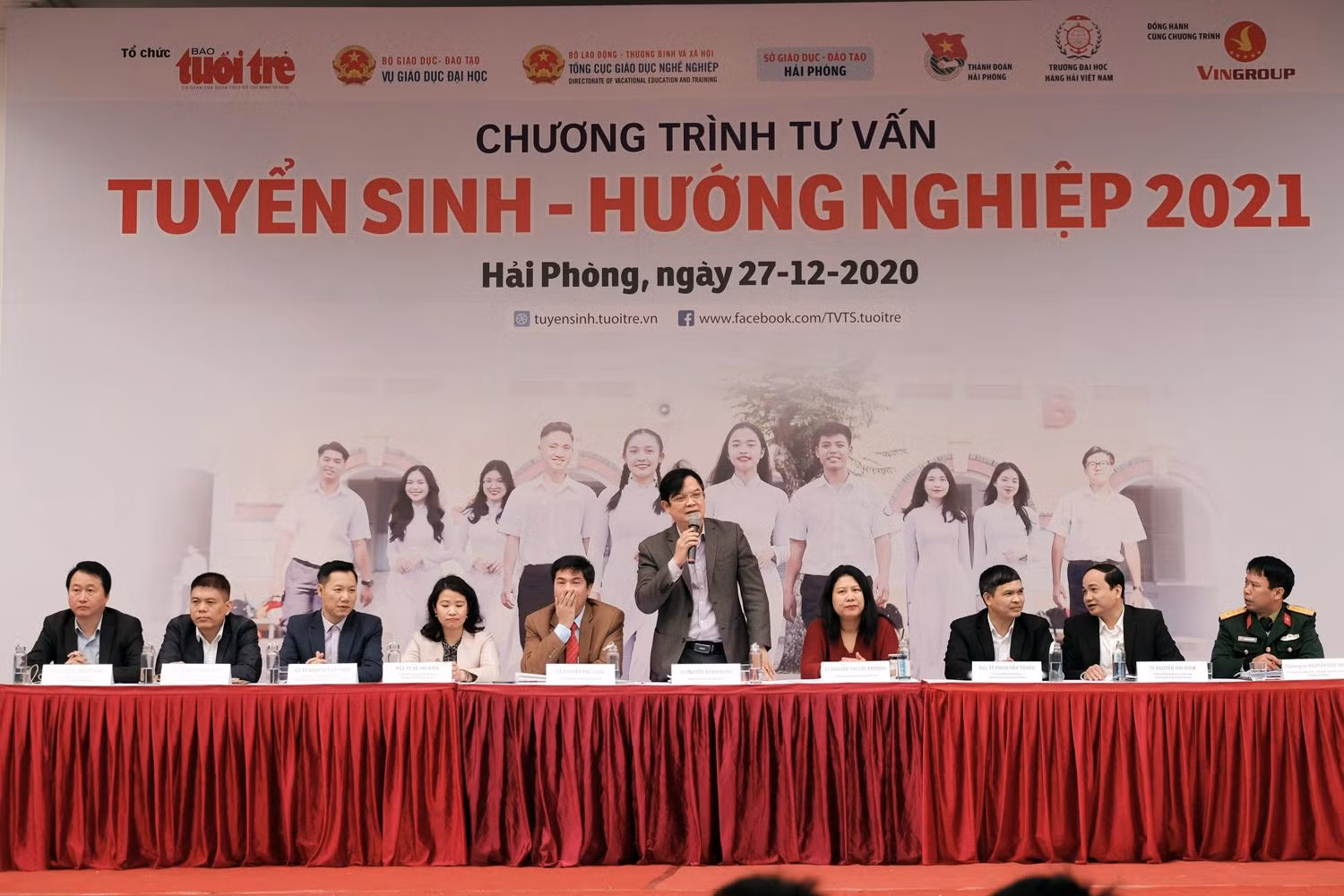 Đây là năm thứ 9 liên tục Chương trình tư vấn tuyển sinh- hướng nghiệp được tổ chức tại Hải Phòng do Báo Tuổi trẻ phối hợp với các cơ quan, đơn vị tổ chức (Ảnh: CTV)