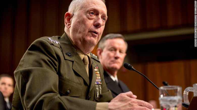 Bộ trưởng Quốc phòng Mỹ, tướng James Mattis. Ảnh: CNN. Bộ trưởng Quốc phòng Mỹ, tướng James Mattis. Ảnh: CNN.