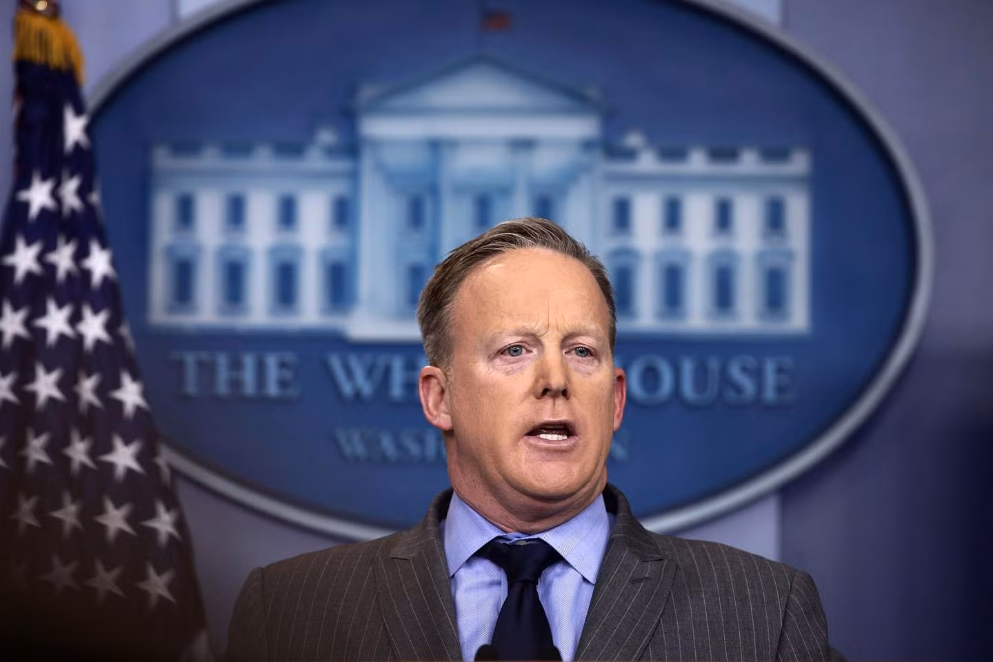 Người phát ngôn Nhà Trắng Sean Spice, ảnh: Getty Images. Người phát ngôn Nhà Trắng Sean Spice, ảnh: Getty Images.