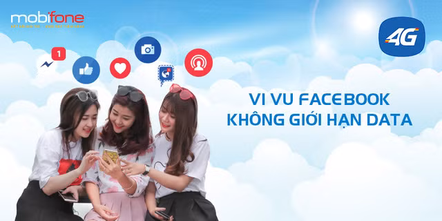 Lướt Facebook thả ga với Data tốc độ cao không giới hạn dung lượng trên nền tảng 4G của MobiFone. Lướt Facebook thả ga với Data tốc độ cao không giới hạn dung lượng trên nền tảng 4G của MobiFone.