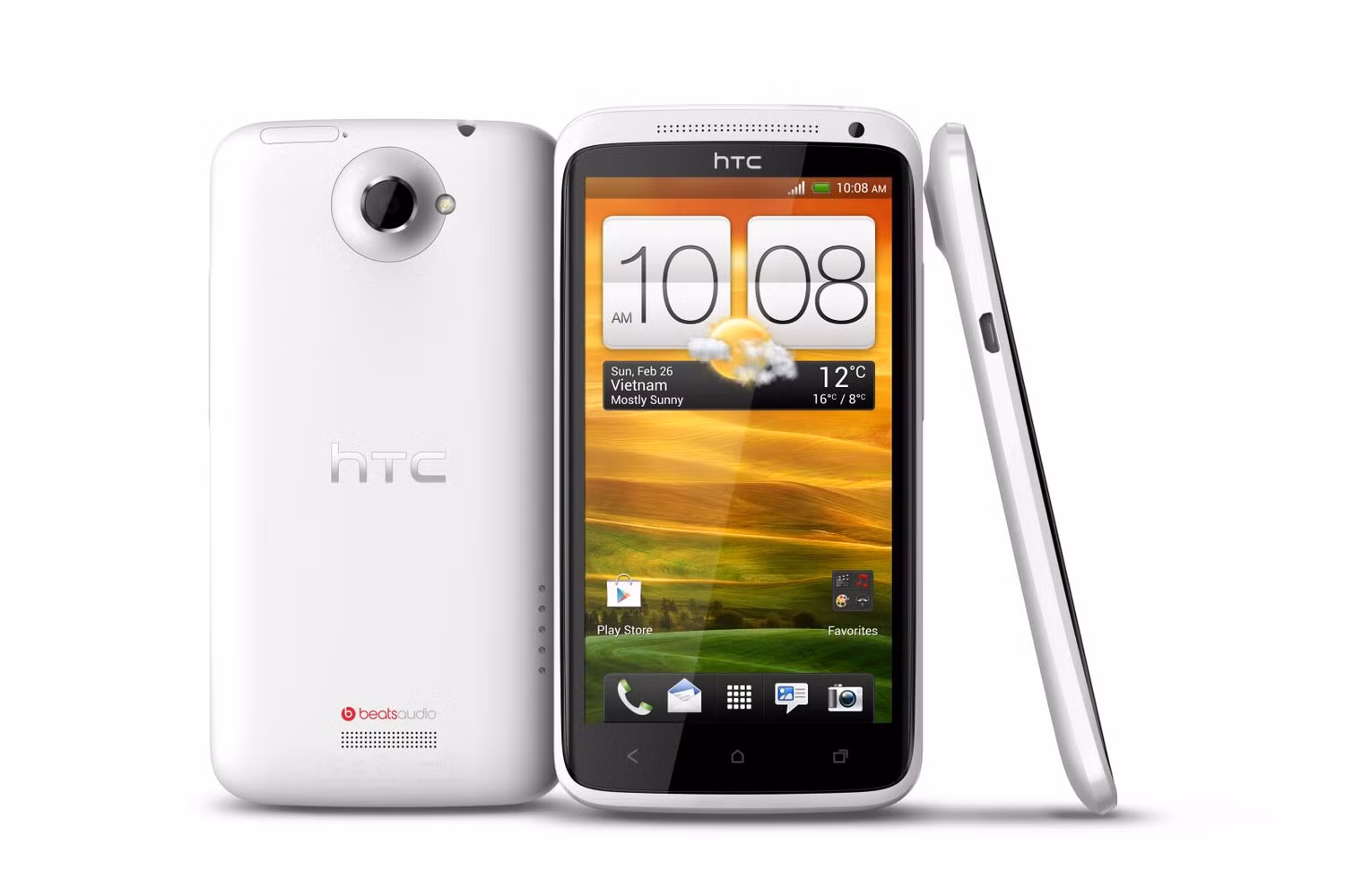 6. HTC One X One X là chiếc điện thoại đầu tiên của nhà sản xuất Đài Loan được trang bị một bộ vi xử lý lõi tứ. Smartphone này đã từng được giới thiệu tại MWC 2012, nó được trang bị một màn hình 4,7 inch 720p với độ phân giải 1280 x 720 pixels, chip xử lý Tegra 3 tốc độ 1,5GHz, RAM 1GB và sử dụng hệ điều hành Android 4.0 Sandwich Ice Cream. Mặc dù chỉ mỏng 8,9 mm nhưng nền tảng đồ họa của One X rất đáng nể với GPU 1GB và 32GB bộ nhớ trong, camera trước và sau có độ phân giải lần lượt là 1,3 và 8 Megapixel.