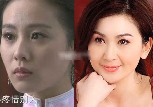Tuy Lưu Thi Thi rất thanh thuần trẻ trung nhưng cũng có lúc xuống sắc nghiêm trọng.