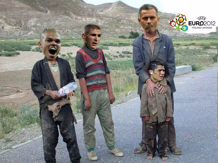 Thầy trò HLV Mourinho, những người đứng ngoài cuộc ở trận chung kết EURO 2012