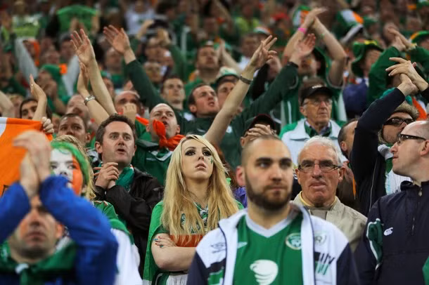 Nỗi thất vọng của các CĐV CH Ireland.