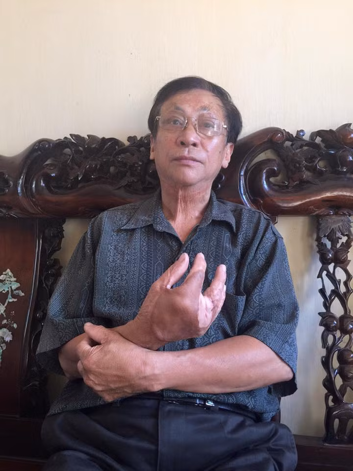 Ông Phạm Văn Luật, Chủ tịch Hội Người mù huyện Phú Xuyên cho rằng: ông Chu Phú Mỹ có nhiều sai phạm khi còn là Chủ tịch UBND huyện Phú Xuyên. Ảnh: Hải Ninh