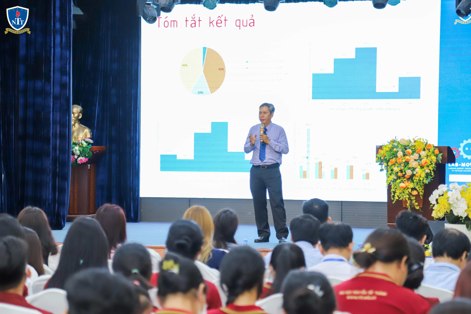 Tiến sĩ Nguyễn Tuấn Anh - Phó hiệu trưởng Trường Đại học Nguyễn Tất Thành phát biểu. Tiến sĩ Nguyễn Tuấn Anh - Phó hiệu trưởng Trường Đại học Nguyễn Tất Thành phát biểu.