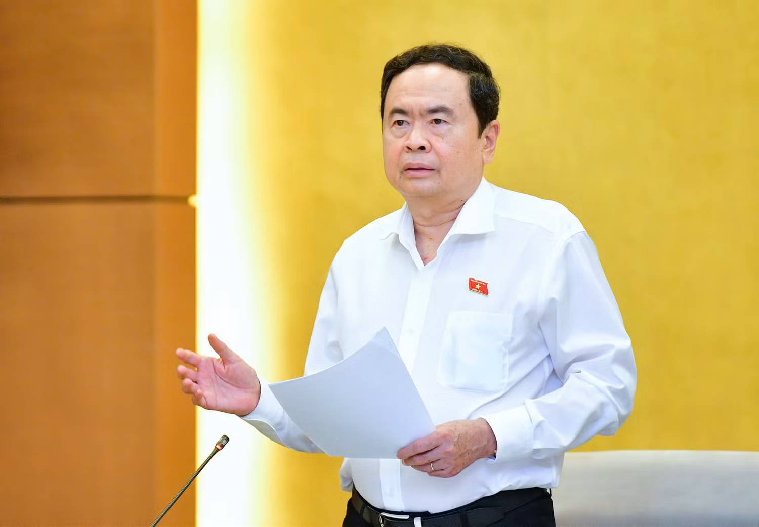 Phó Chủ tịch Thường trực Quốc hội Trần Thanh Mẫn: Đội ngũ nhà giáo là yếu tố then chốt bảo đảm cho sự thành công của việc triển khai Chương trình giáo dục phổ thông mới. Phó Chủ tịch Thường trực Quốc hội Trần Thanh Mẫn: Đội ngũ nhà giáo là yếu tố then chốt bảo đảm cho sự thành công của việc triển khai Chương trình giáo dục phổ thông mới.
