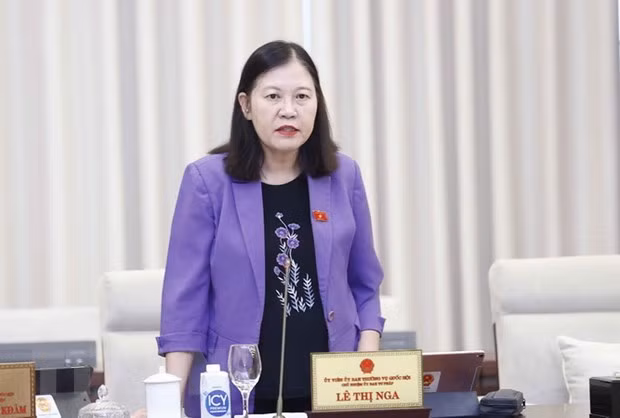 Chủ nhiệm Ủy ban Tư pháp của Quốc hội Lê Thị Nga phát biểu. (Ảnh: Doãn Tấn/TTXVN) Chủ nhiệm Ủy ban Tư pháp của Quốc hội Lê Thị Nga phát biểu. (Ảnh: Doãn Tấn/TTXVN)