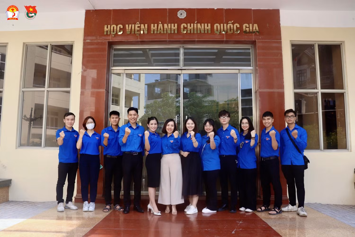Sinh viên Học viện Hành chính Quốc gia tham gia phong trào Đoàn. Ảnh: (Fanpage Học viện)