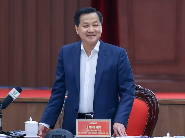 Phó Thủ tướng Lê Minh Khái phát biểu - Ảnh: VGP/Nhật Bắc Phó Thủ tướng Lê Minh Khái phát biểu - Ảnh: VGP/Nhật Bắc