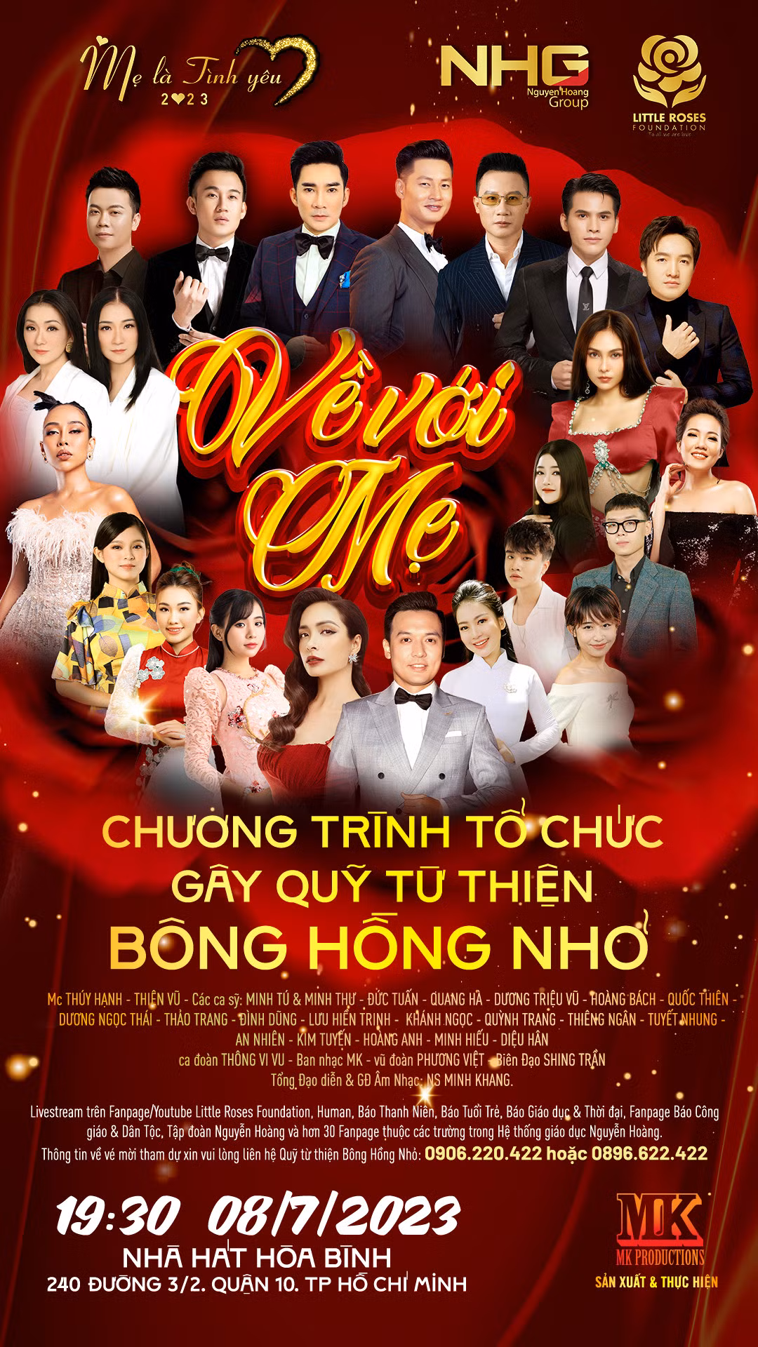 Đêm nhạc “Mẹ là Tình Yêu” luôn có sự ủng hộ nhiệt tình của các nghệ sĩ Việt