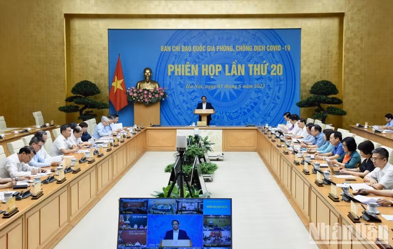 Quang cảnh Phiên họp lần thứ 20 Ban Chỉ đạo Quốc gia phòng, chống dịch Covid-19.