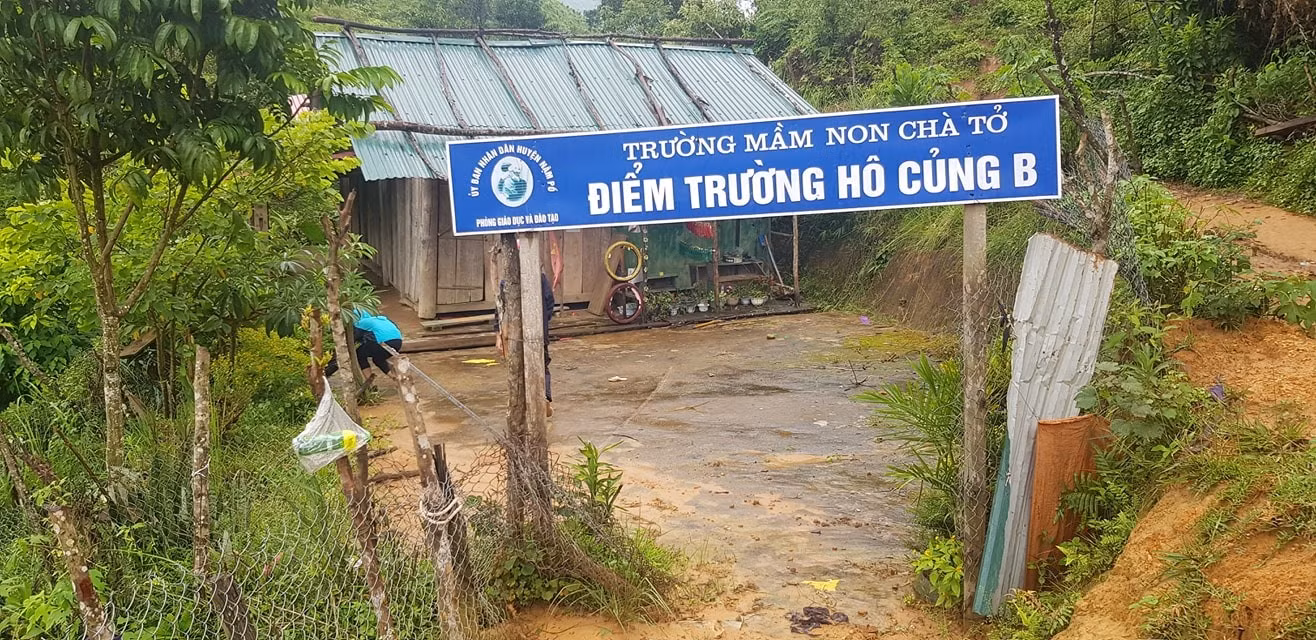 Điểm trường Hô Củng B trước kia.