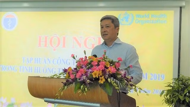Thứ trưởng Bộ Y tế, Nguyễn Trường Sơn phát biểu tại hội nghị. (Ảnh Cổng thông tin Bộ Y tế) Thứ trưởng Bộ Y tế, Nguyễn Trường Sơn phát biểu tại hội nghị. (Ảnh Cổng thông tin Bộ Y tế)