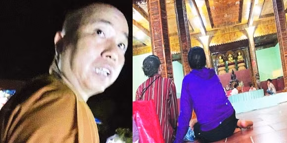 Sư Thích Thanh Toàn trụ trì chùa Nga Hoàng (xã Hợp Châu, huyện Tam Đảo, Vĩnh Phúc) bị tố phát ngôn không đúng mực của một nhà tu hành. (Ảnh cắt từ clip trên báo phụ nữ Thành phố Hồ Chí Minh) Sư Thích Thanh Toàn trụ trì chùa Nga Hoàng (xã Hợp Châu, huyện Tam Đảo, Vĩnh Phúc) bị tố phát ngôn không đúng mực của một nhà tu hành. (Ảnh cắt từ clip trên báo phụ nữ Thành phố Hồ Chí Minh)
