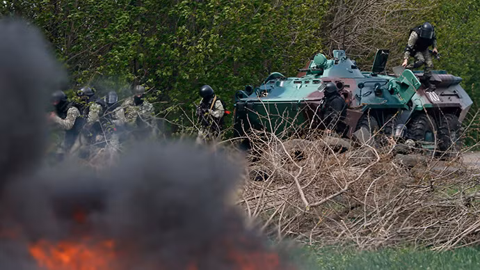Lực lượng đặc biệt Ukraine gần Slaviansk.