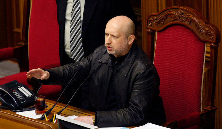 Chủ tịch Quốc hội, quyền Tổng thống Ukraina Alexander Turchinov trong phiên họp ngày 28/2.
