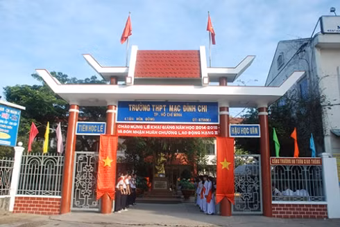 Trường trung học phổ thông Mạc Đĩnh Chi, quận 6, TP.Hồ Chí Minh (ảnh: webite trường)