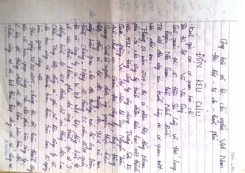 Đơn kêu cứu của anh Quý gửi Báo điện tử Giáo dục Việt Nam. Đơn kêu cứu của anh Quý gửi Báo điện tử Giáo dục Việt Nam.