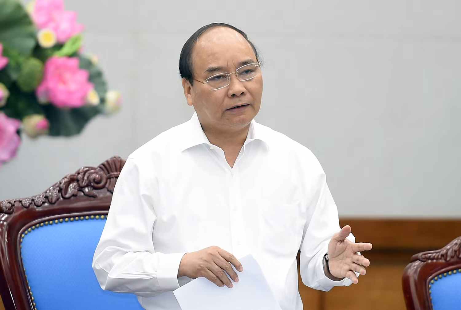 Thủ tướng Nguyễn Xuân Phúc phát biểu tại phiên họp. - Ảnh: VGP/Quang Hiếu Thủ tướng Nguyễn Xuân Phúc phát biểu tại phiên họp. - Ảnh: VGP/Quang Hiếu