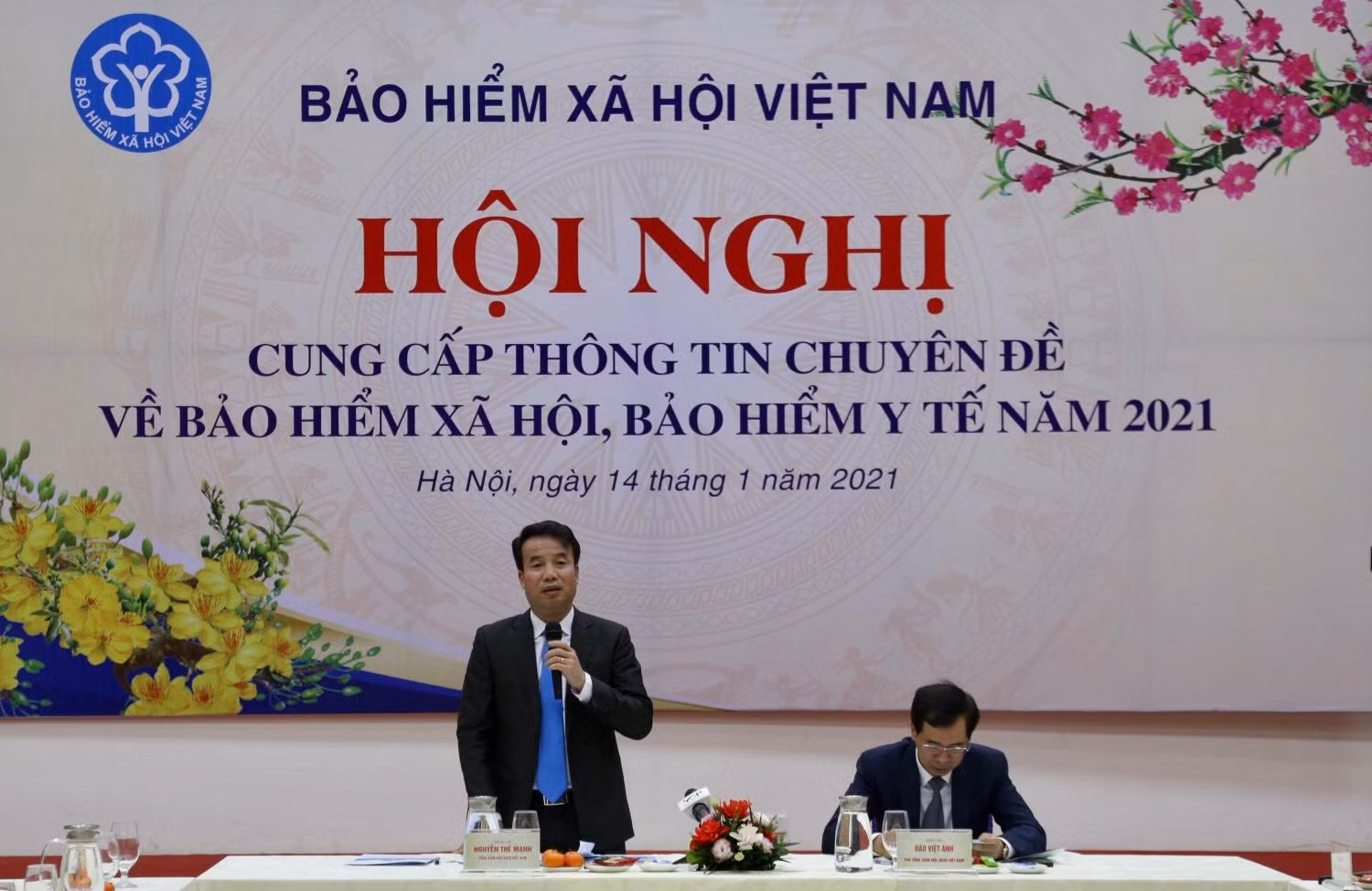 Ông Nguyễn Thế Mạnh - Tổng Giám đốc Bảo hiểm xã hội Việt Nam phát biểu tại hội nghị. ảnh: BHXHVN. Ông Nguyễn Thế Mạnh - Tổng Giám đốc Bảo hiểm xã hội Việt Nam phát biểu tại hội nghị. ảnh: BHXHVN.