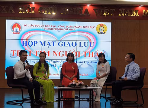 Buổi giao lưu gặp gỡ với 4 thầy cô giáo tiêu biểu của ngành giáo dục Thành phố Hồ Chí Minh (ảnh: P.L)
