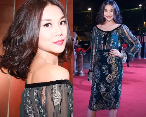 Xoăn ngắn buông xõa biến tấu từ kiểu đầu Romantic bob càng làm nổi bật bờ vai thon nuột nà của siêu mẫu.