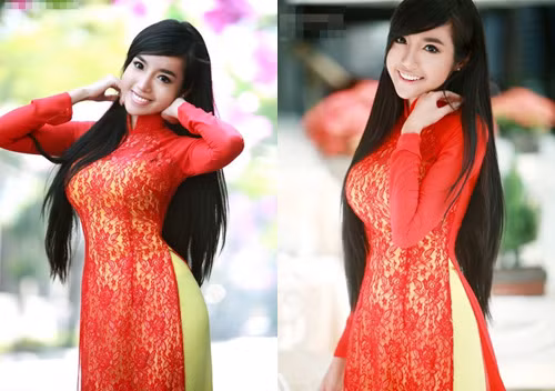 Ngoan hiền với dài đỏ - vàng Ngoan hiền với dài đỏ - vàng