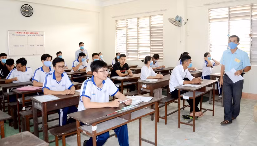 Học sinh An Giang tham dự kỳ thi (Ảnh minh họa: Báo An Giang)