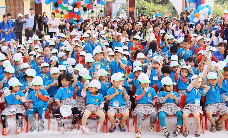 Hà Nam cũng đang sử dụng sản phẩm không đúng theo quy định của Thủ tướng Chính phủ và Bộ Y tế cho Chương trình Sữa học đường. Ảnh: baohanam.com.vn.