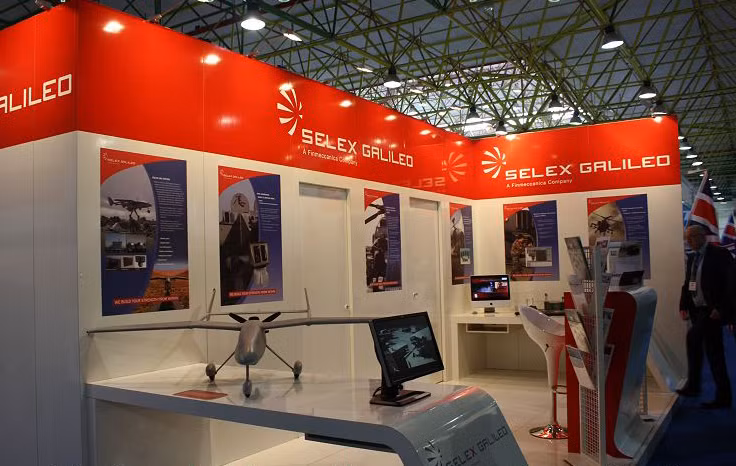 Gian hàng công nghệ máy bay không người lái của hãng Selex Galiled Gian hàng công nghệ máy bay không người lái của hãng Selex Galiled