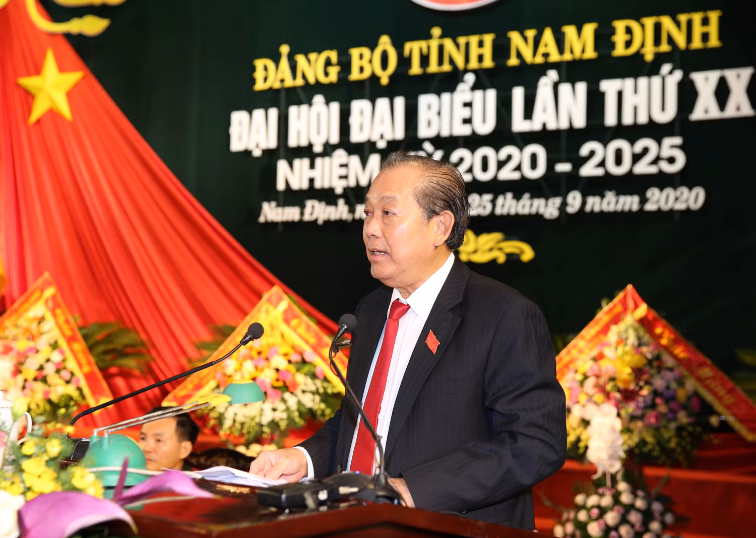 Phó Thủ tướng Thường trực Chính phủ Trương Hoà Bình dự và phát biểu chỉ đạo. Ảnh: VGP