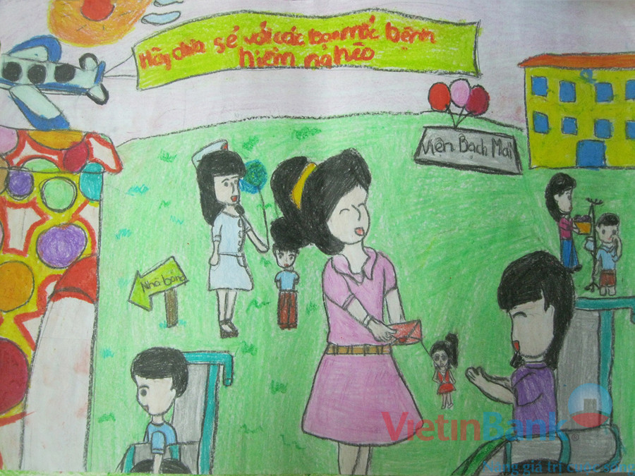 Ý tưởng: tổ chức các ngày hội, chia sẻ, cảm thông với các bạn mắc bệnh hiểm nghèo, khuyết tật ở các bệnh viện.