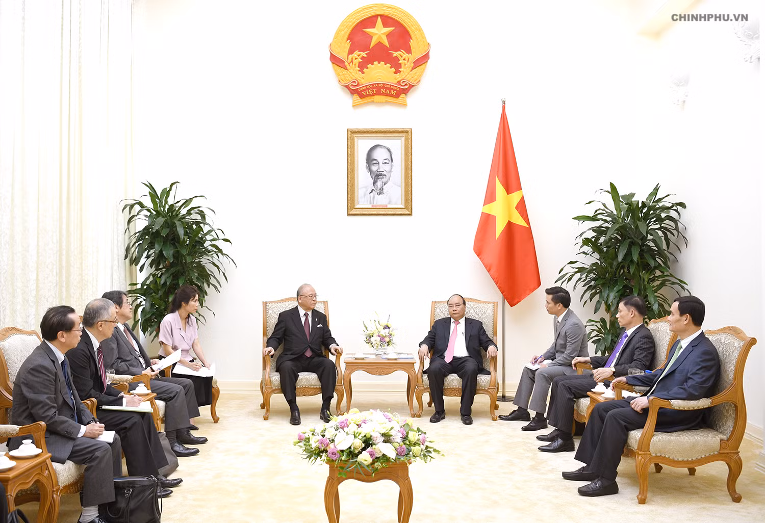 Quang cảnh buổi tiếp. (Ảnh: VGP)