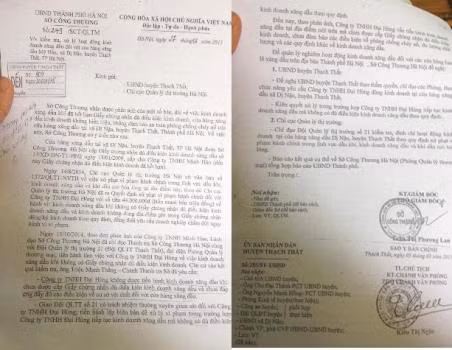 Chỉ đạo của Sở Công thương Hà Nội nhưng UBND huyện Thạch Thất đã cố tình làm ngơ khi không xử lý kiên quyết hành vi kinh doanh không phép của cửa hàng xăng dầu tại xã Dị Nậu. (Ảnh: Duy Phong). Chỉ đạo của Sở Công thương Hà Nội nhưng UBND huyện Thạch Thất đã cố tình làm ngơ khi không xử lý kiên quyết hành vi kinh doanh không phép của cửa hàng xăng dầu tại xã Dị Nậu. (Ảnh: Duy Phong).
