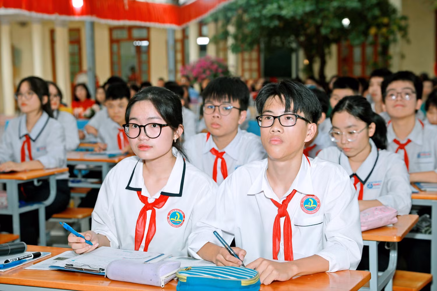 Học sinh Trường Trung học cơ sở Đằng Lâm tự tin thực hiện chuyên đề (Ảnh: MH) Học sinh Trường Trung học cơ sở Đằng Lâm tự tin thực hiện chuyên đề (Ảnh: MH)