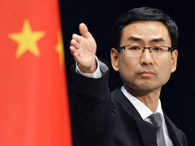 Người phát ngôn Bộ Ngoại giao Trung Quốc Cảnh Sảng, ảnh: Reuters. Người phát ngôn Bộ Ngoại giao Trung Quốc Cảnh Sảng, ảnh: Reuters.