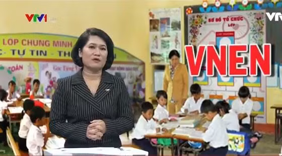 Ảnh chụp màn hình phóng sự: “Diễn” quá nhiều, mô hình trường học mới VNEN khiến phụ huynh phát sợ, VTV, ngày 1/9/2016. Nguồn: vtv.vn.