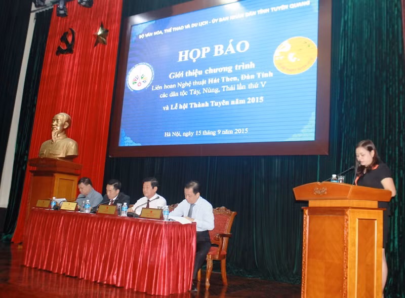 Họp báo thông tin về Liên hoan nghệ thuật Hát Then – Đàn Tính các dân tộc Tày, Nùng, Thái Việt Nam lần thứ 5.