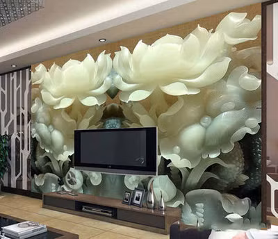 Hoa sen tạc bằng ngọc nguyên khối?