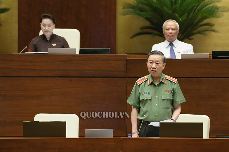 Bộ trưởng Công an Tô Lâm. Ảnh: Quochoi.vn Bộ trưởng Công an Tô Lâm. Ảnh: Quochoi.vn