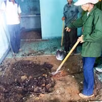 CQĐT khai quật hiện trường