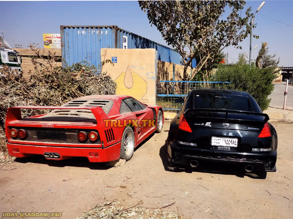 Ferrari F40 là một minh chứng hiếm hoi còn lại cho bộ sưu tập xe của con trai Saddam Hussein. Hiện nay, chiếc siêu xe màu đỏ bị vứt ngoài trời với lớp bụi phủ đầy trên thân. Ferrari F40 là một minh chứng hiếm hoi còn lại cho bộ sưu tập xe của con trai Saddam Hussein. Hiện nay, chiếc siêu xe màu đỏ bị vứt ngoài trời với lớp bụi phủ đầy trên thân.