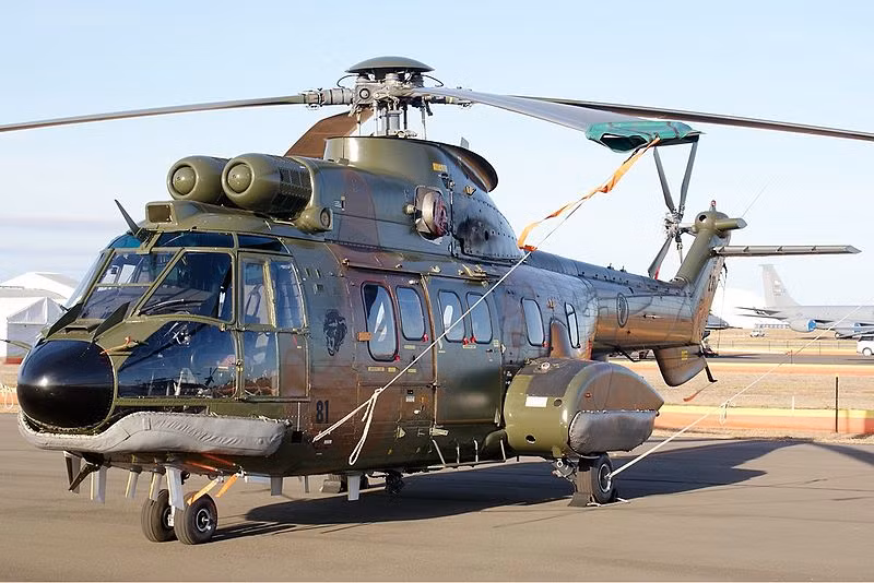 Trực thăng AS-332M1 Super Puma của Không quân Singapore.