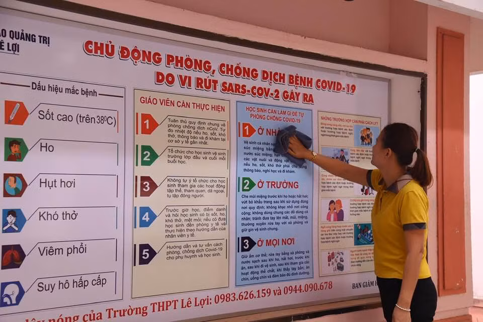 Các bản tin của trường Lê Lợi được thể hiện bằng nhiều màu sắc bắt mắt.