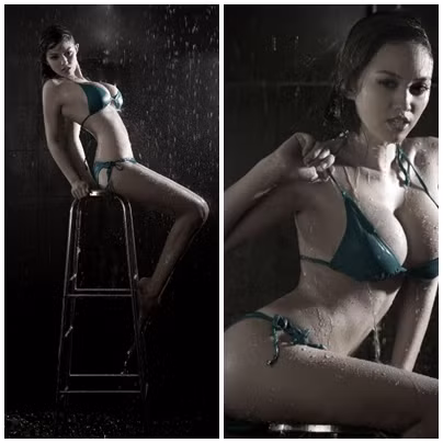 .... để trợ giúp cô trong những shot hình uốn éo như thế này.