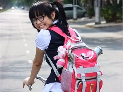 Ba lô hồng đúng chất teen cấp 3