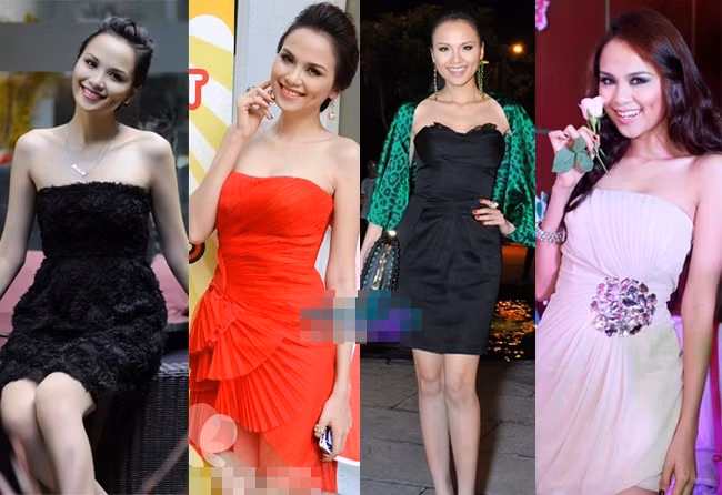 Hay gợi cảm với đôi vai trần thon thả trong những chiếc váy quây đủ màu sắc