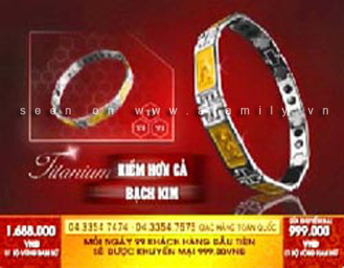 Thành phần chính của vòng titan quảng cáo trên mạng này thực chất chỉ là sắt.
